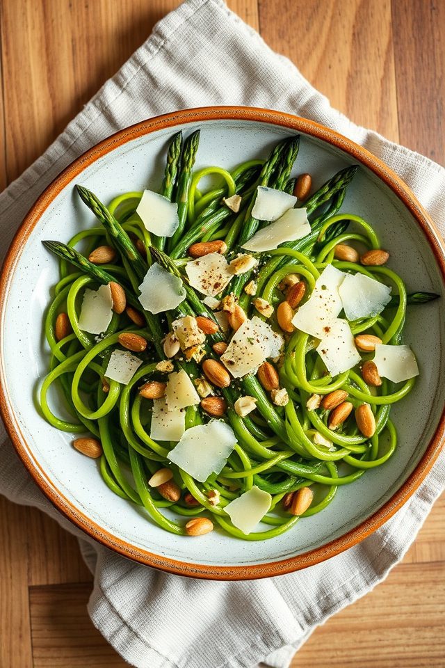 asparagus ribbons parmesan salad