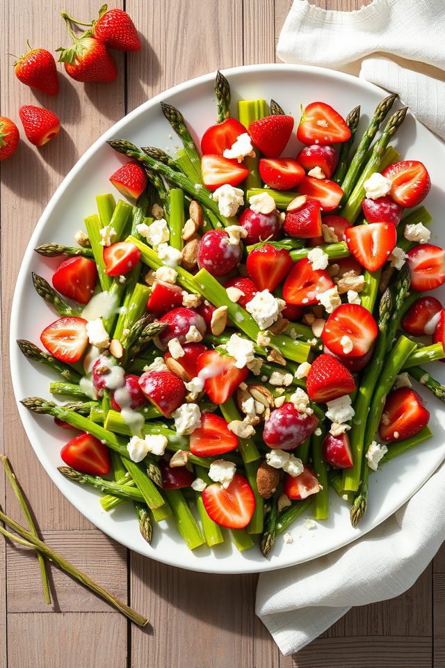 asparagus strawberry poppy seed