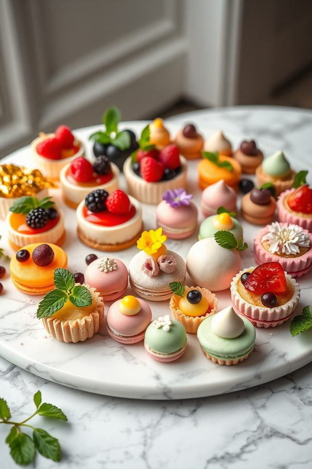 assorted elegant sweet treats