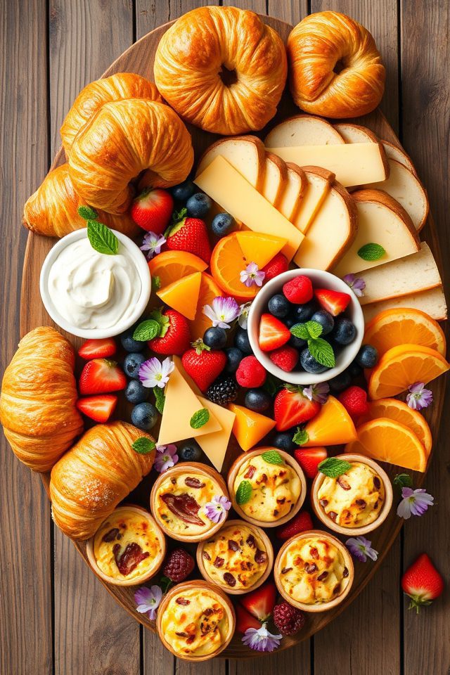 assorted morning meal plate