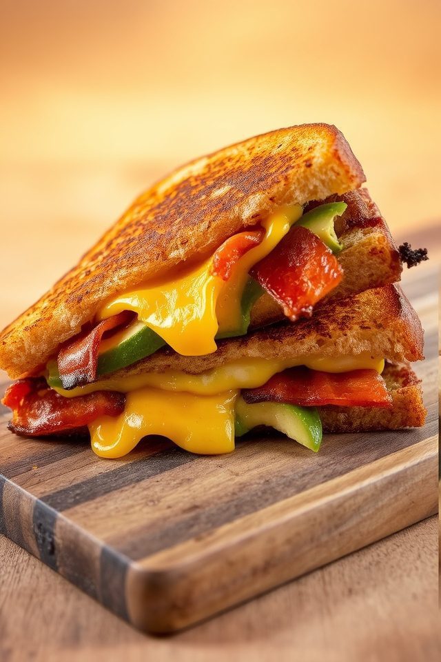 avocado bacon grilled cheese