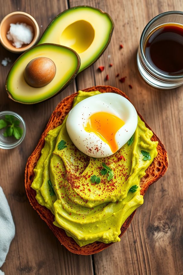 avocado egg breakfast toast