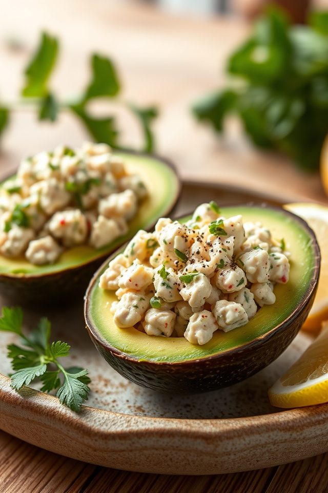 avocado filled with tuna