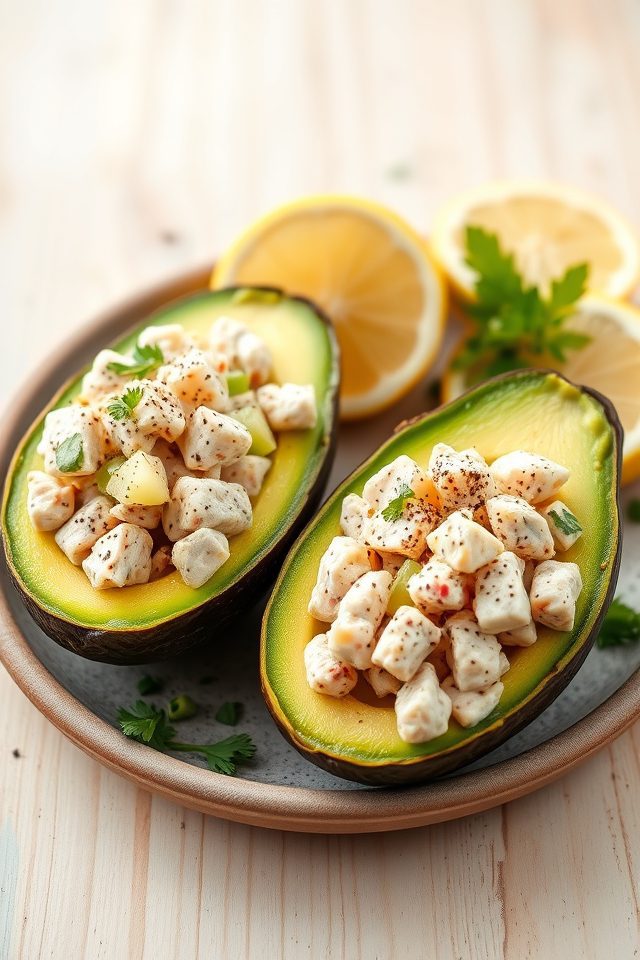 avocado filled with tuna