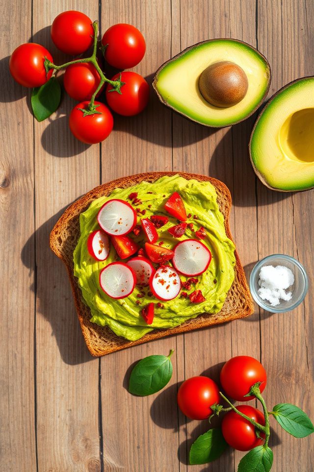 avocado on whole grain