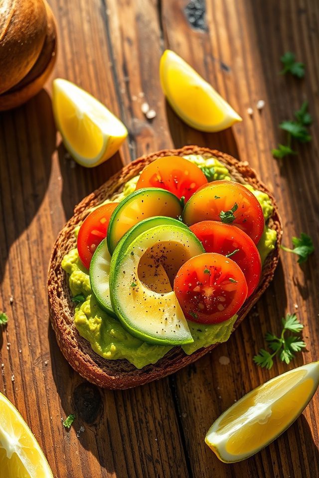 avocado on whole grain