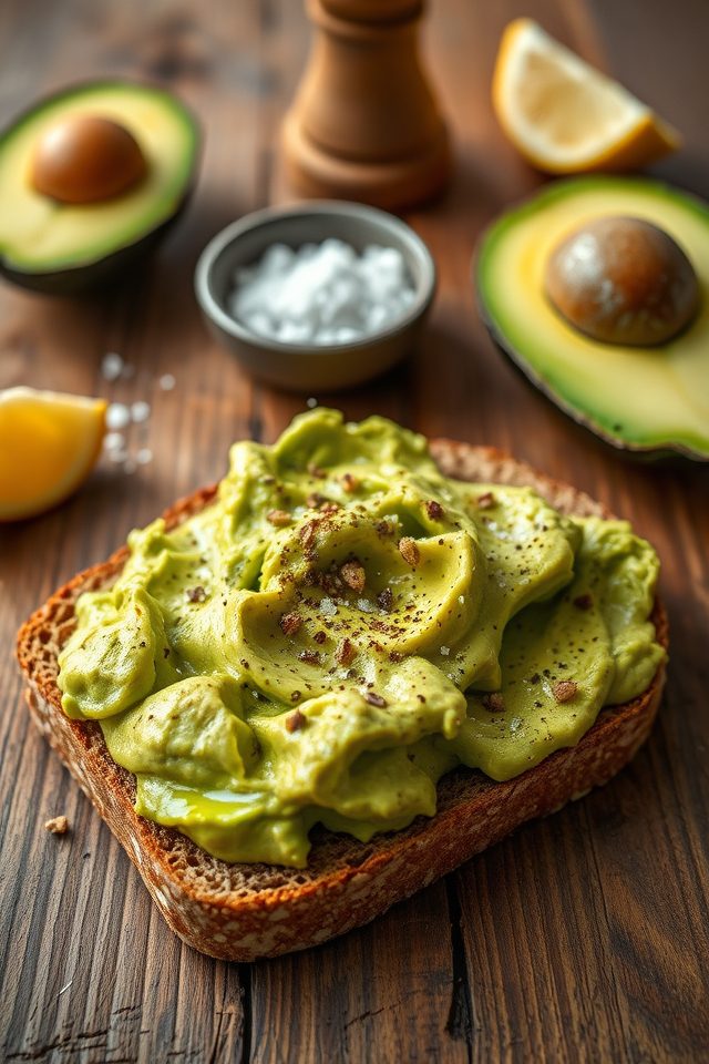 avocado on whole grain