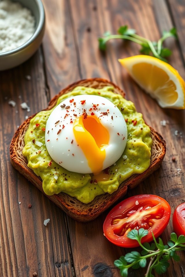 avocado toast poached egg