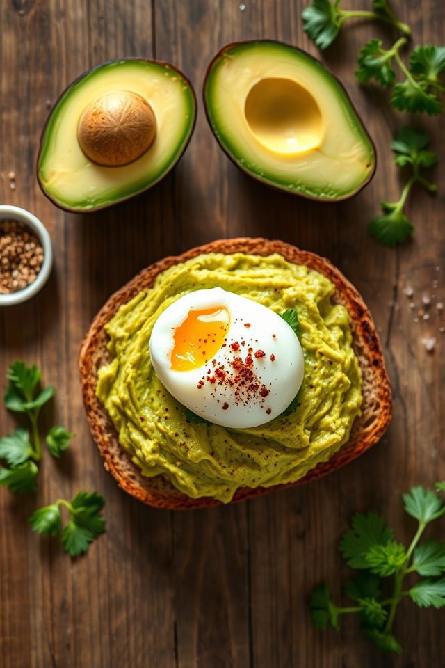 avocado toast poached egg