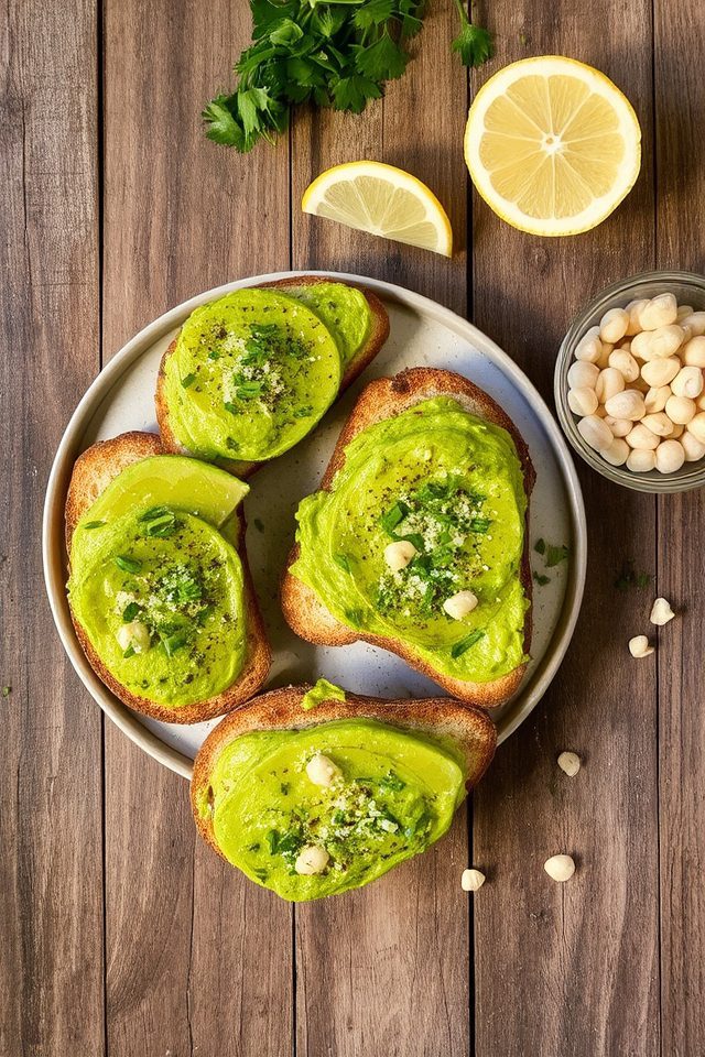 avocado white bean toast