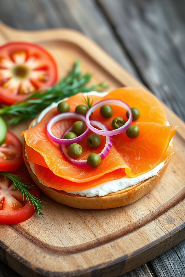 bagel with smoked salmon