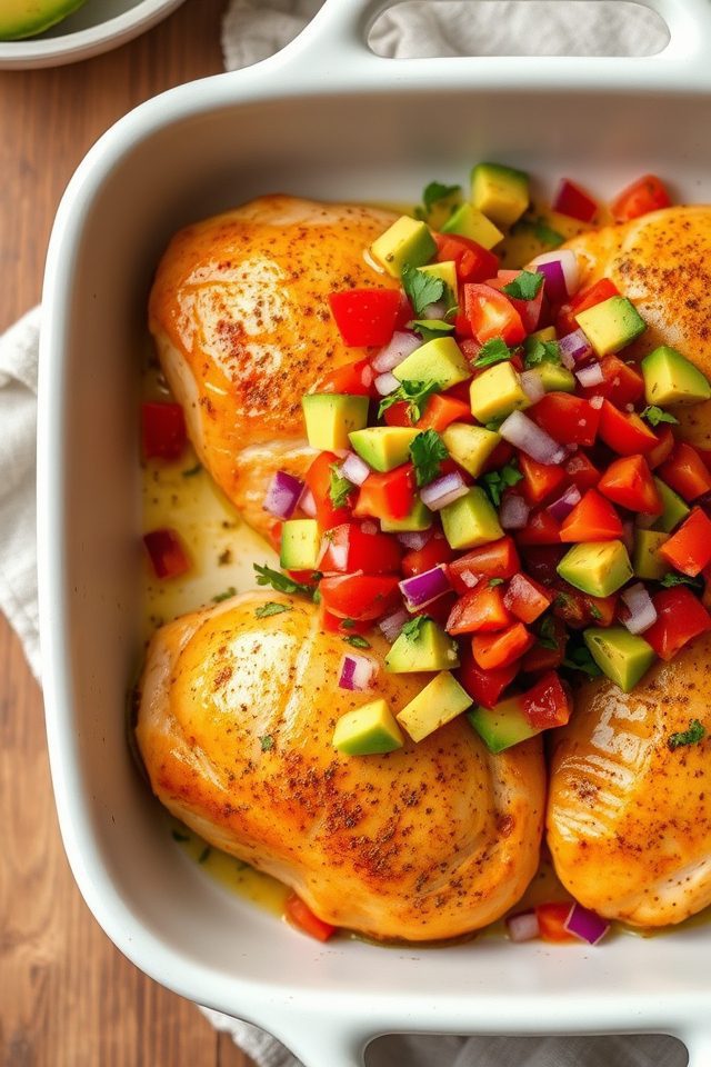 baked chicken avocado salsa