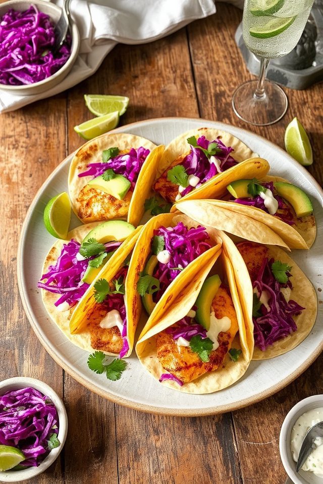 baked fish taco dinner