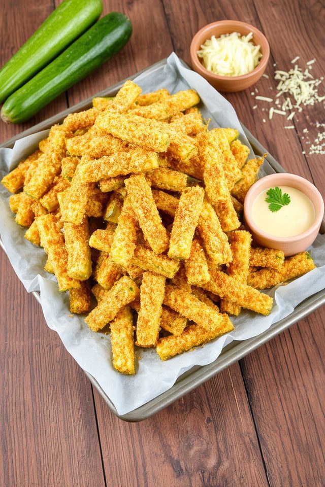 baked parmesan zucchini fries