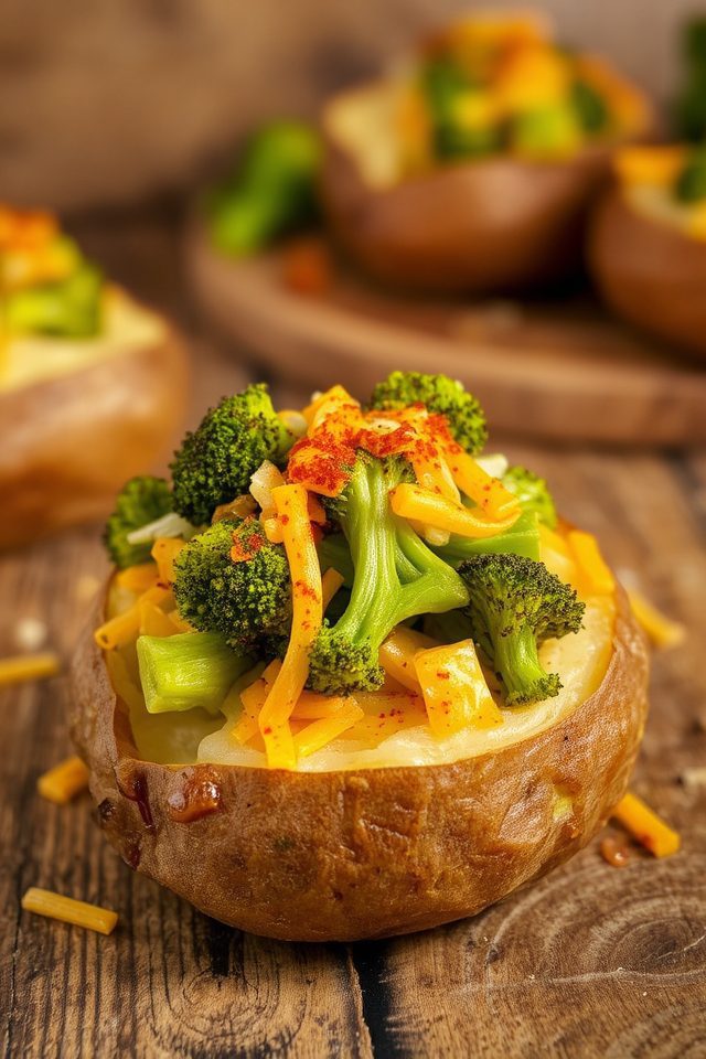 baked potatoes with cheese