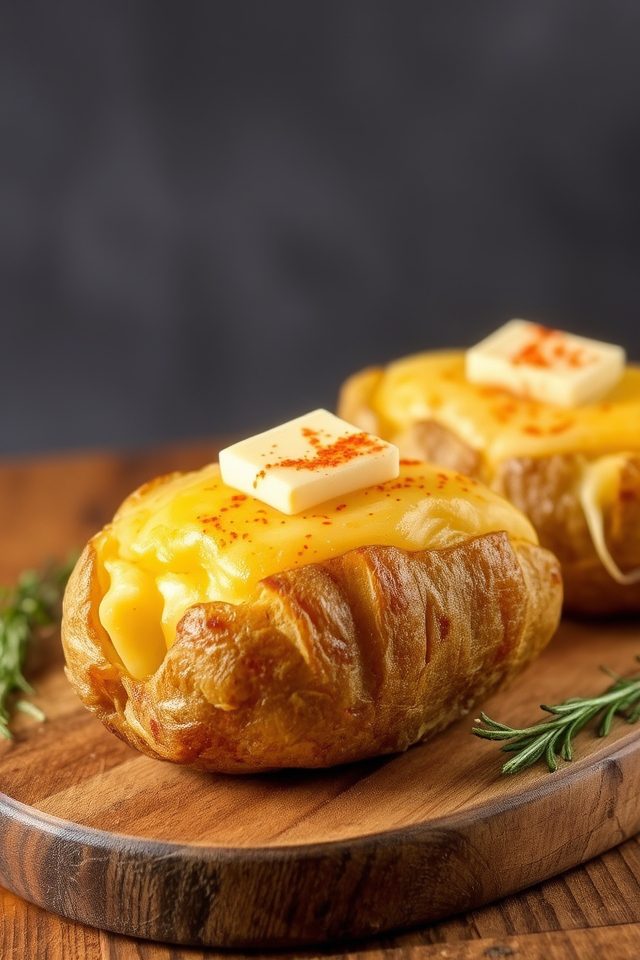 baked potatoes with cheese