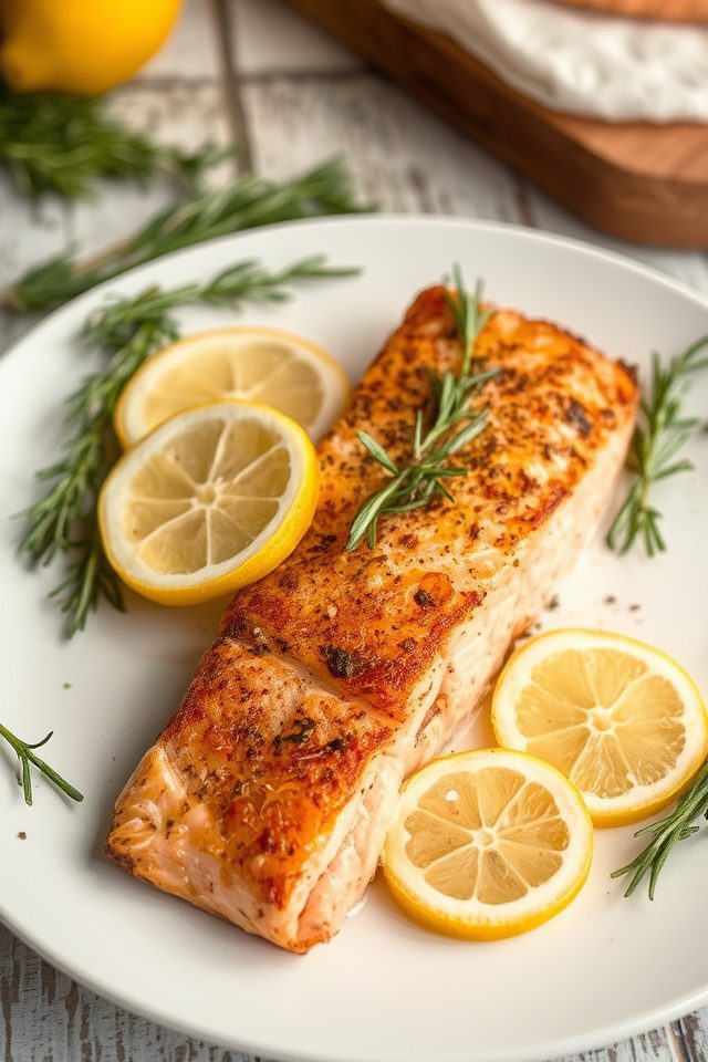 baked salmon with herbs
