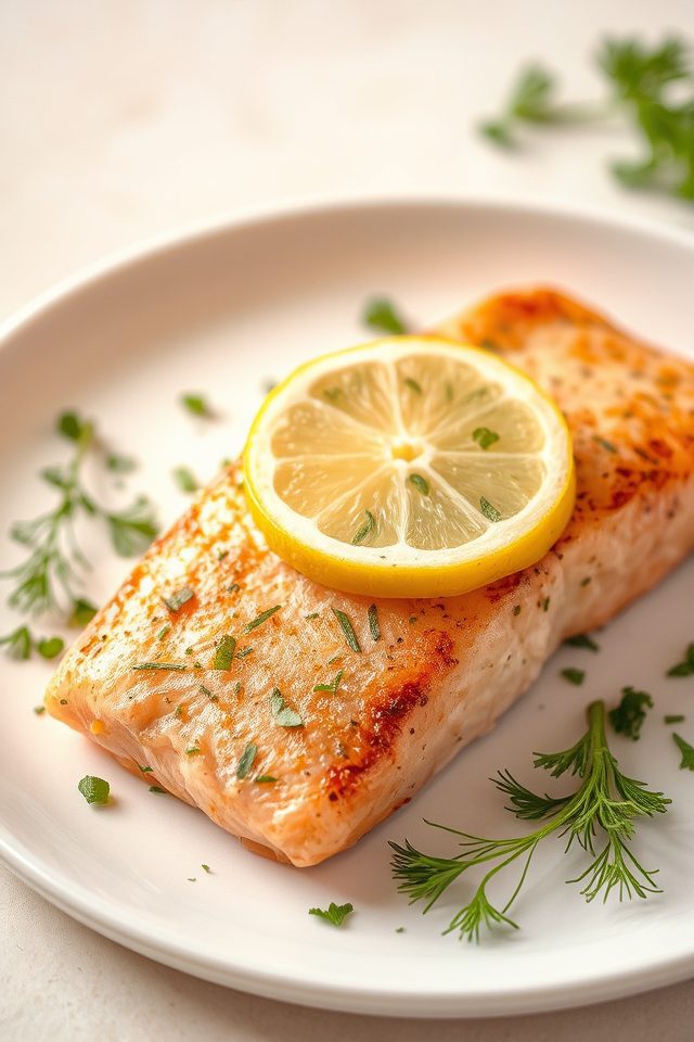 baked salmon with herbs