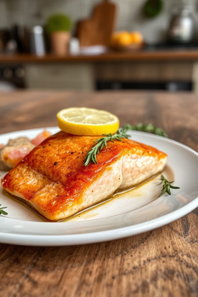 baked salmon with herbs
