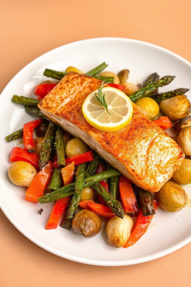 baked salmon with vegetables