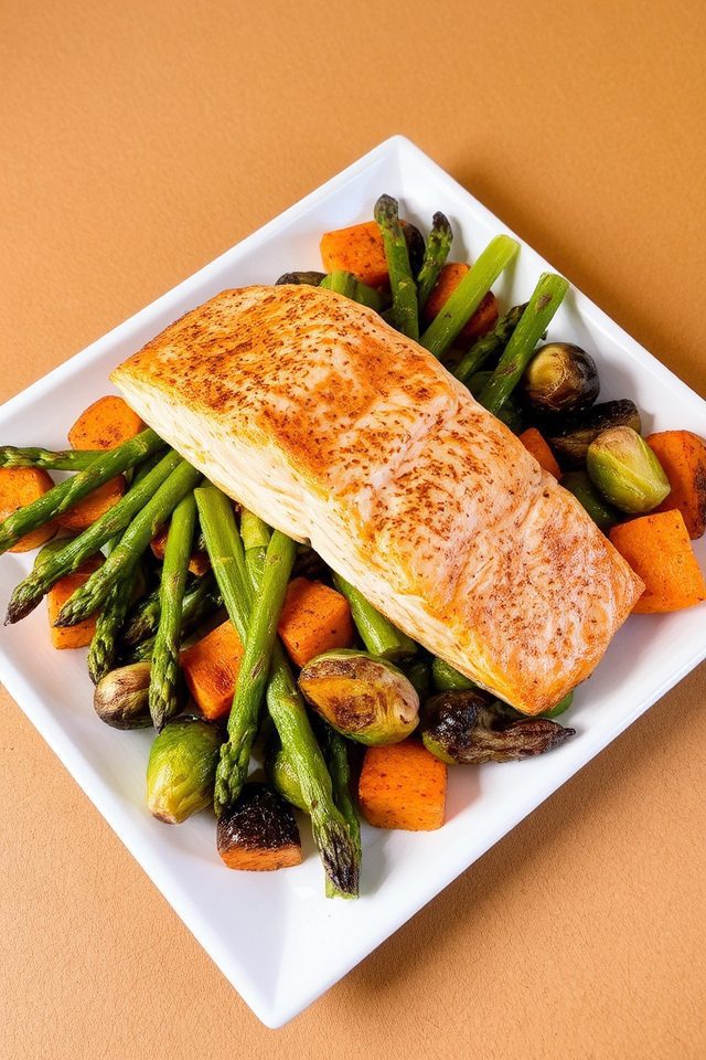 baked salmon with vegetables