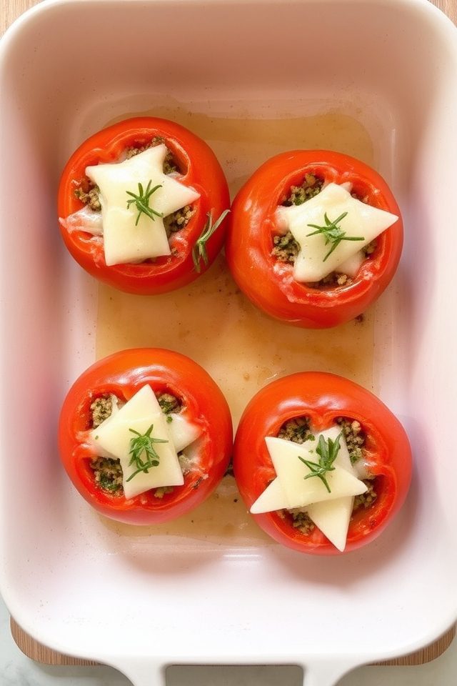 baked tomatoes with herbs