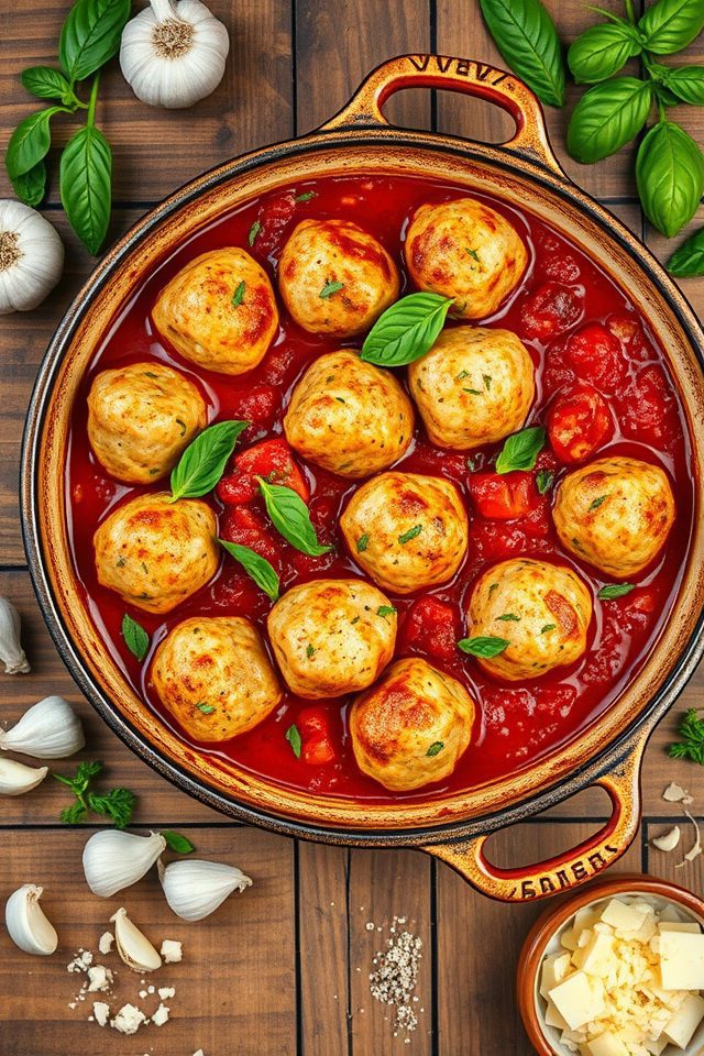 baked turkey marinara meatballs