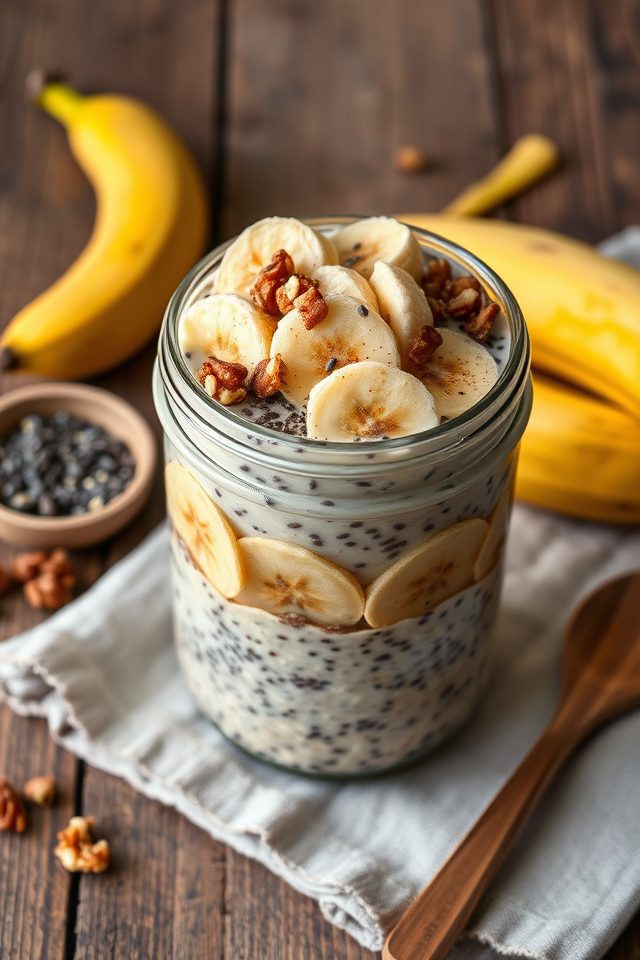 banana chia overnight oats