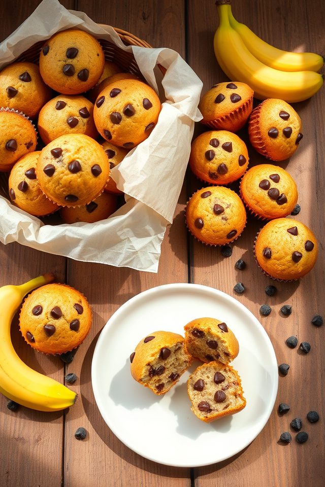 banana chocolate chip muffins