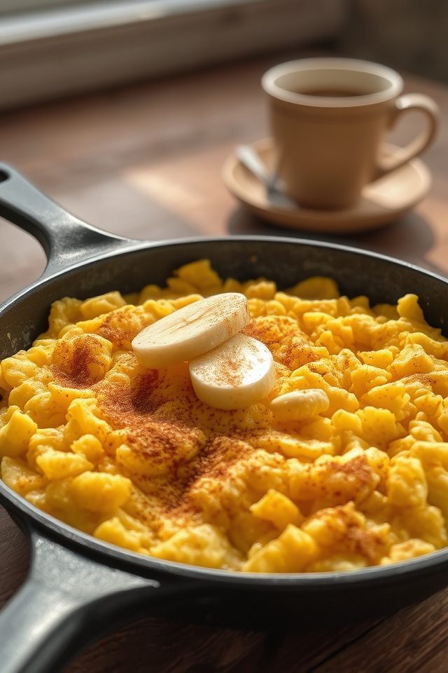banana egg breakfast scramble