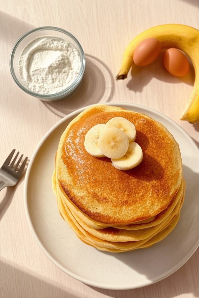 banana egg flour pancakes
