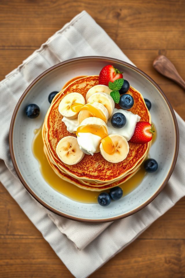 banana flavored protein pancakes