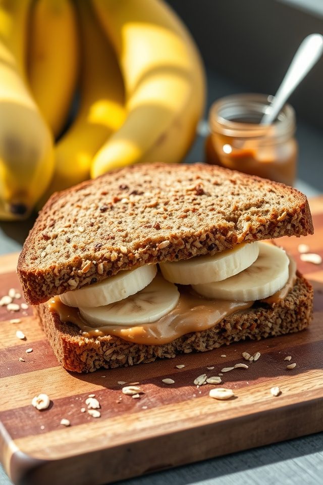 banana multigrain nut sandwich