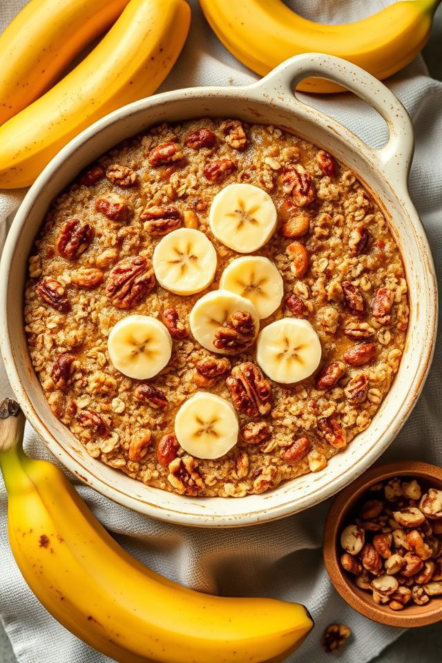 banana nut baked oats
