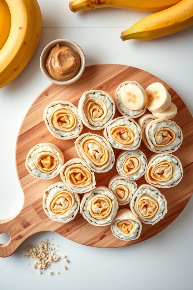 banana nut butter rolls