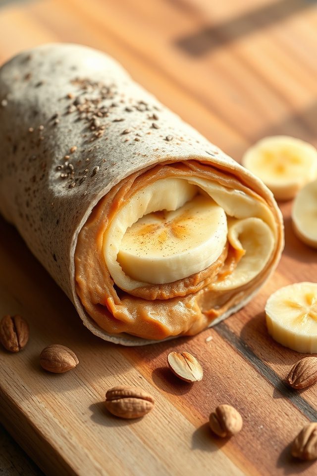 banana nut butter wrap