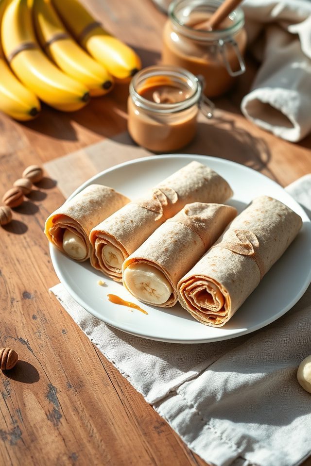 banana nut butter wraps