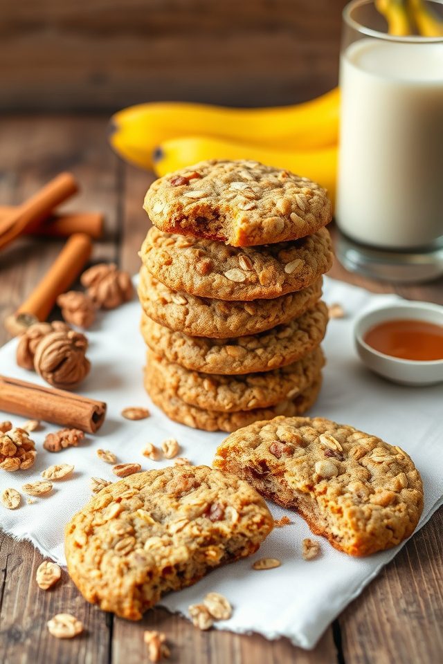 banana oatmeal breakfast cookies