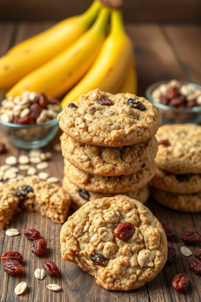 banana oatmeal raisin cookies