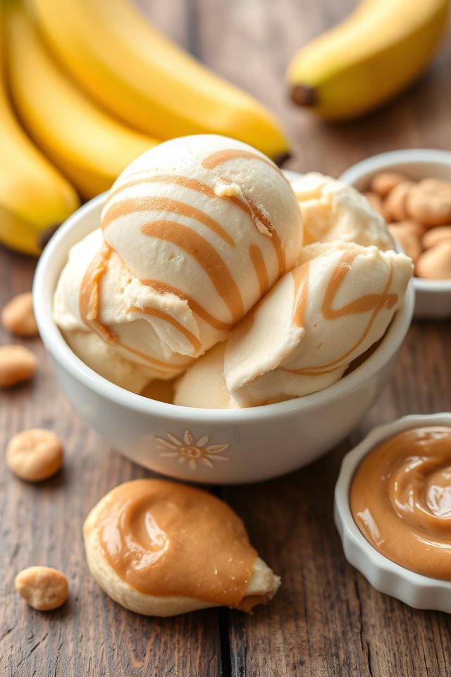 banana peanut butter icecream