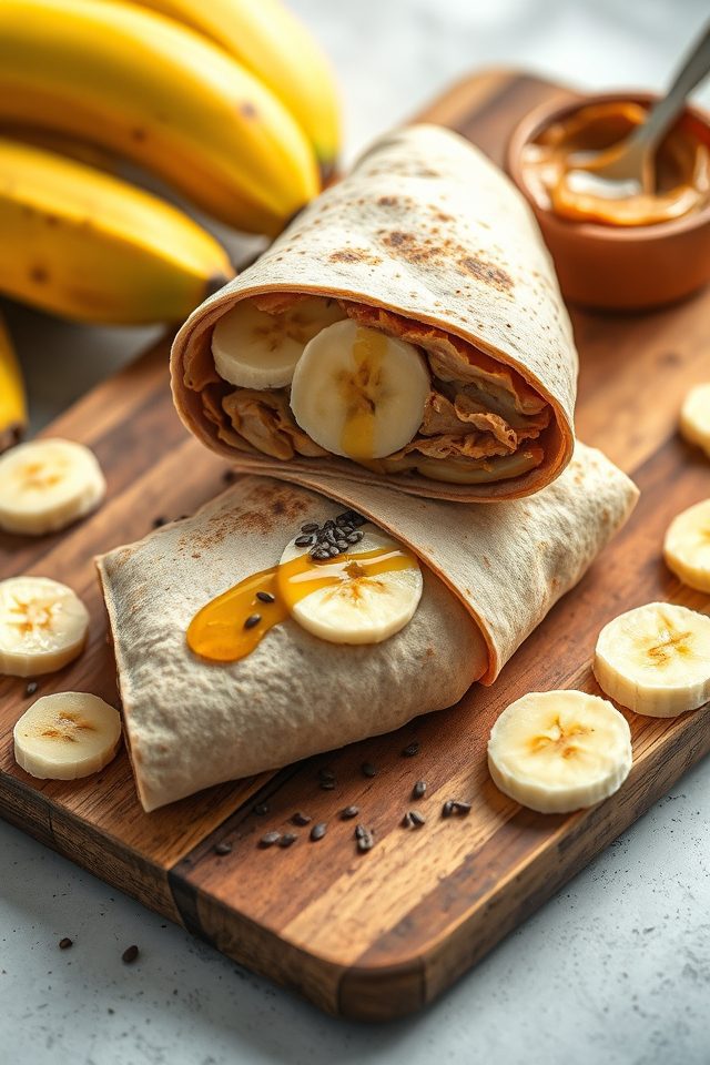 banana peanut butter wrap