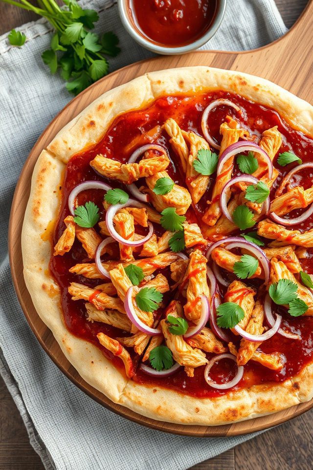 barbecue chicken flatbread pizza