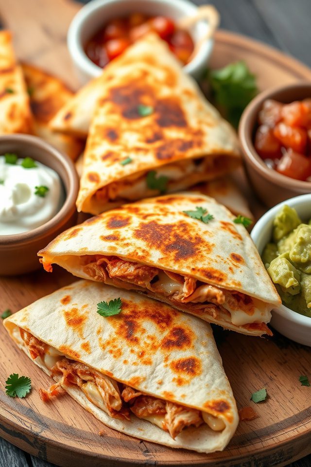 barbecue chicken stuffed tortillas