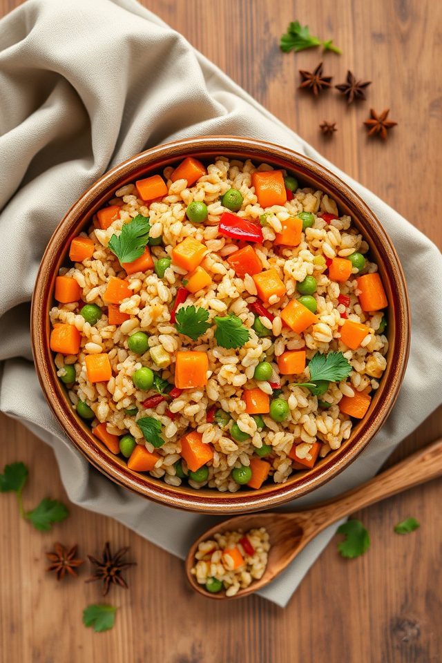 barley with mixed vegetables