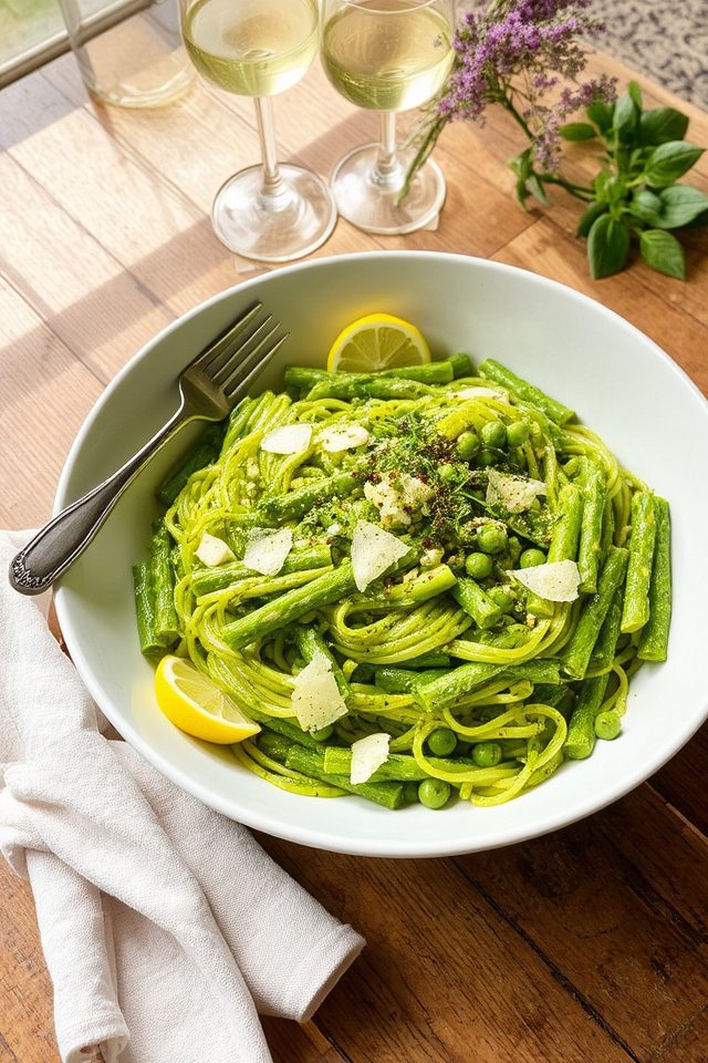 basil asparagus lemon pasta
