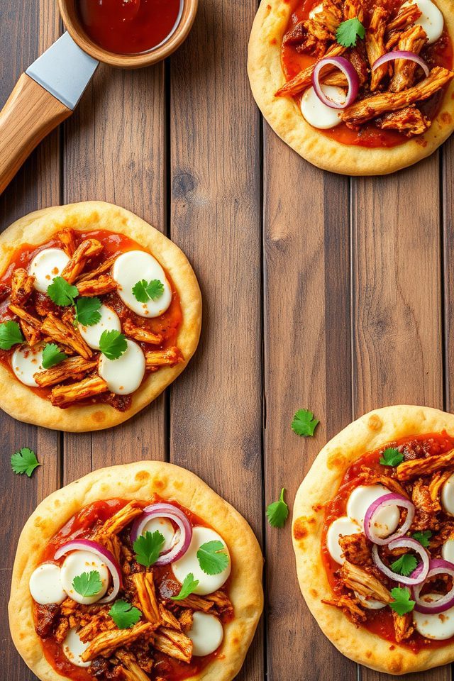 bbq chicken flatbread pizzas
