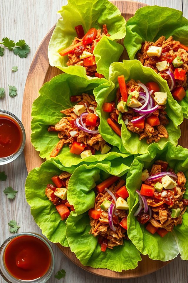 bbq chicken lettuce wraps