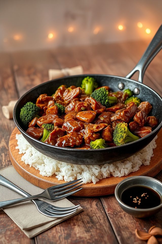 beef and broccoli dinner