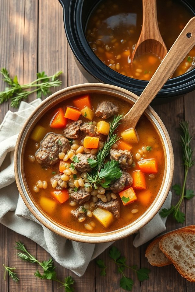 beef barley herb soup