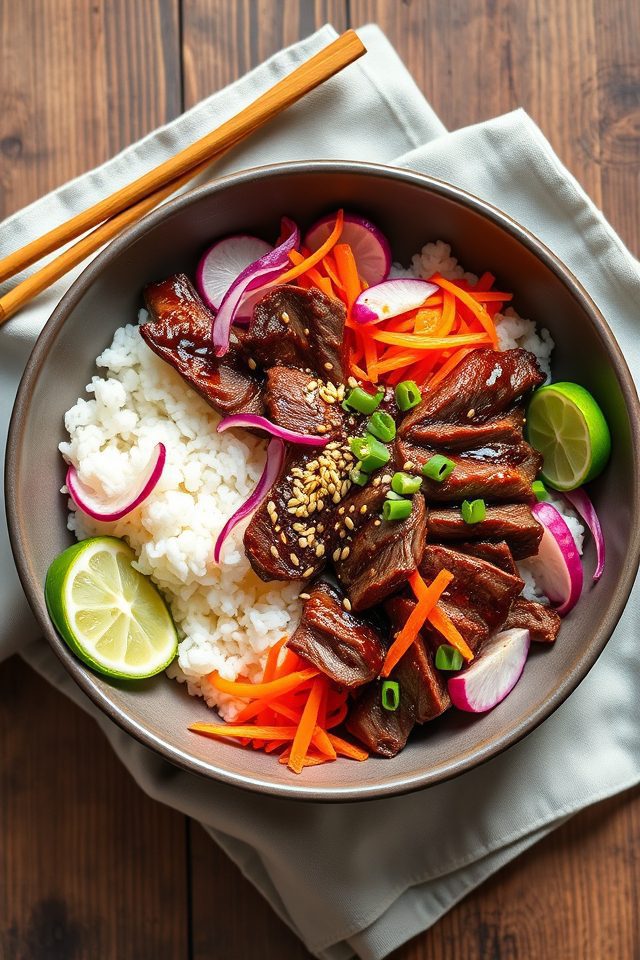 beef bowls with pickles